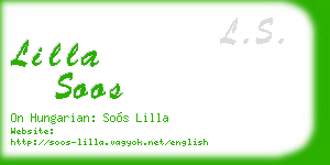lilla soos business card